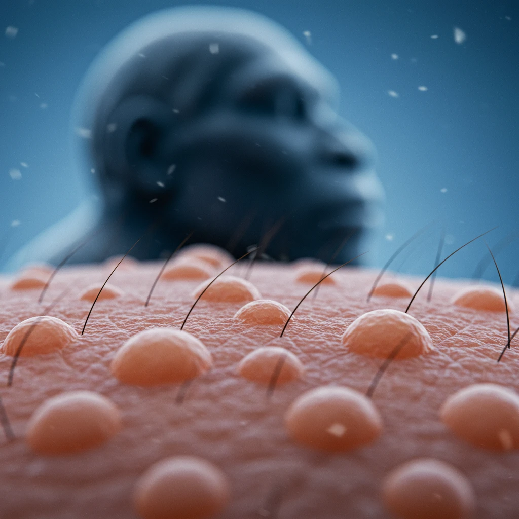 imagen de pelos en la piel