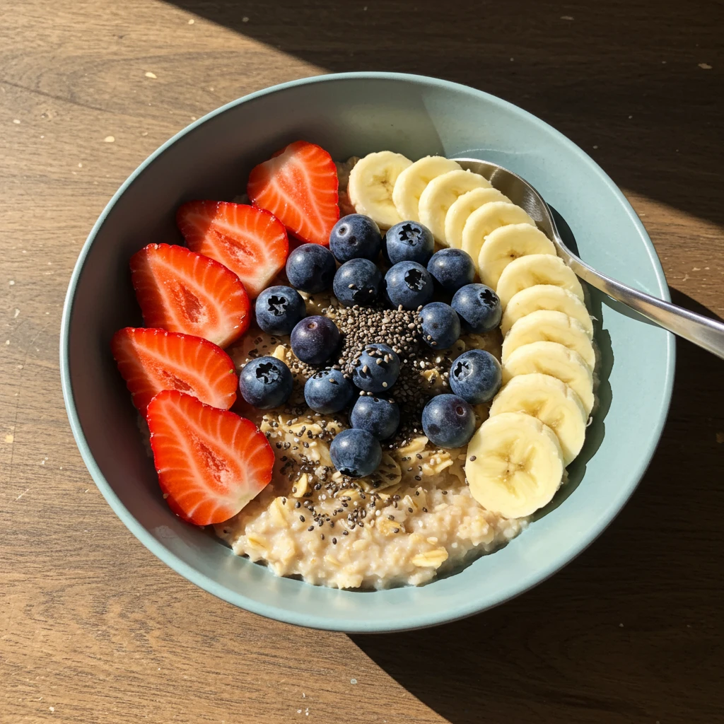 imagen de avena con fruta
