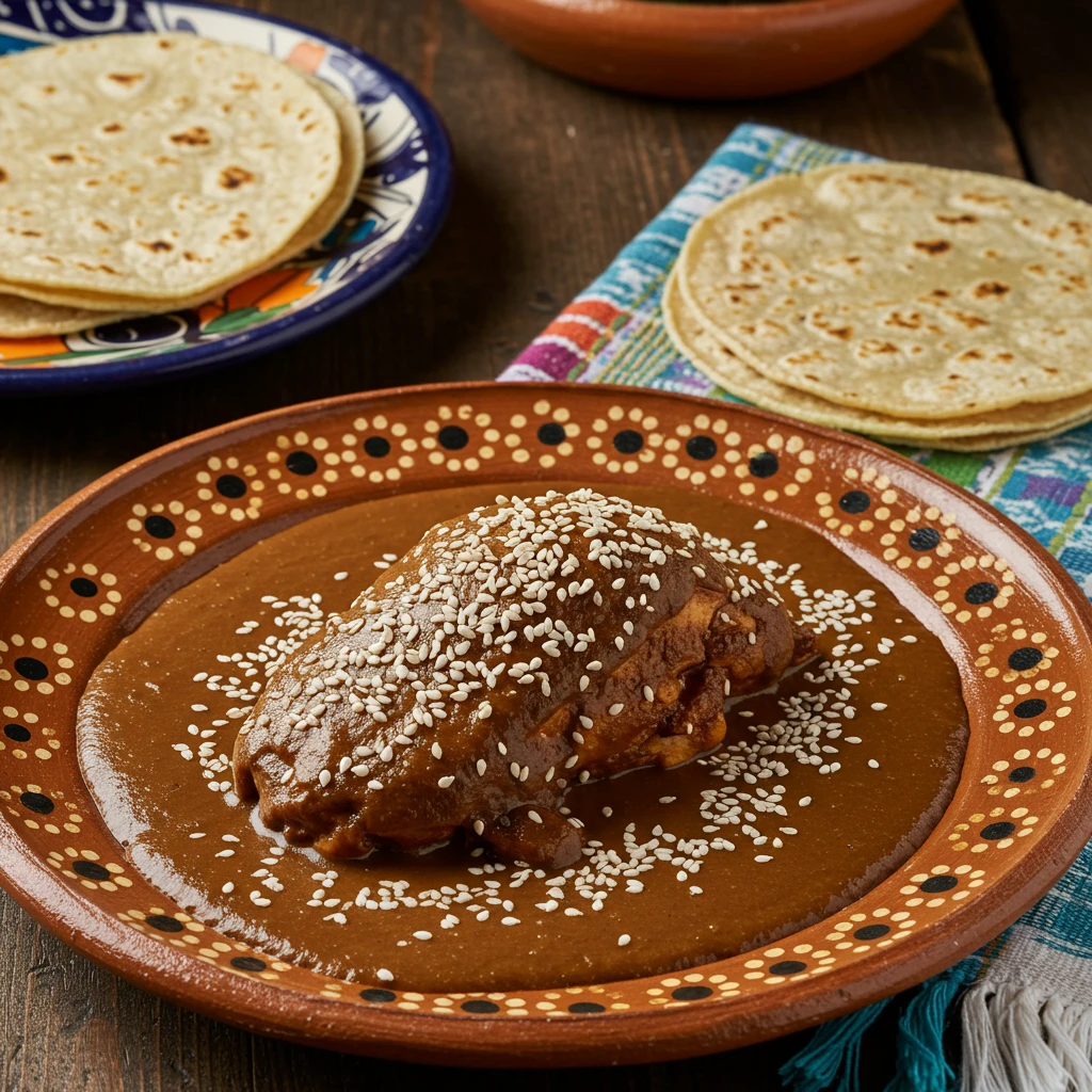 imagen de mole poblano comida tradicional de octubre